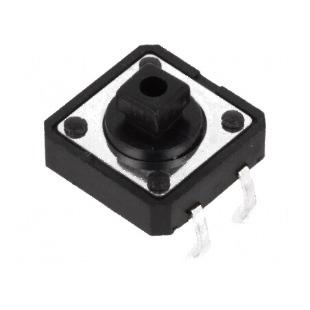 Microîntrerupător TACT SPST-NO 0,05A/12VDC THT | Electronic-mag.ro | Componente Electronice