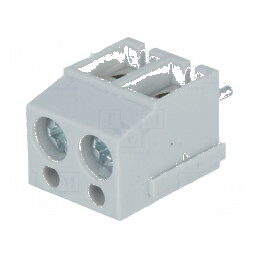 Regletă de conexiuni pentru PCB 90° 5mm, 2 piste 2,5mm² | Electronic-mag.ro | Componente Electronice