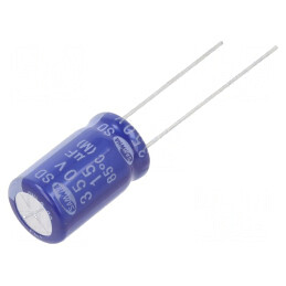 Condensator electrolitic THT 15uF 350VDC Ø10x16mm ±20% 2000h | Electronic-mag.ro | Componente Electronice