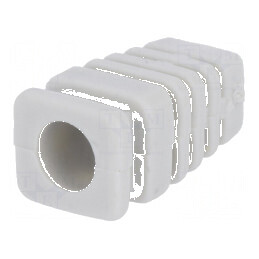 Manșon din gumă 22,4mm gri deschis pentru grosime panou max. 2,8mm | Electronic-mag.ro | Componente Electronice