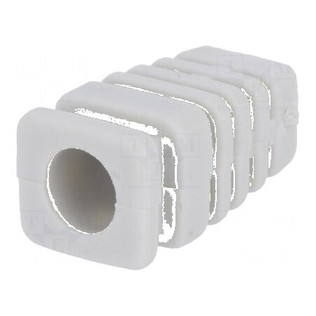 Manșon din gumă 22,4mm gri deschis pentru grosime panou max. 2,8mm | Electronic-mag.ro | Componente Electronice