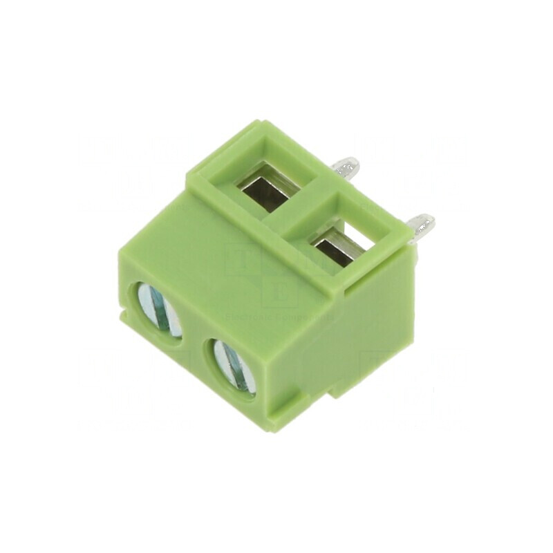 Regletă de conexiuni pentru PCB 90° 5mm 2 piste verde | Electronic-mag.ro | Componente Electronice Regletă de conexiuni pentru PCB 90° 5mm 2 piste verde | Electronic-mag.ro | Componente Electronice