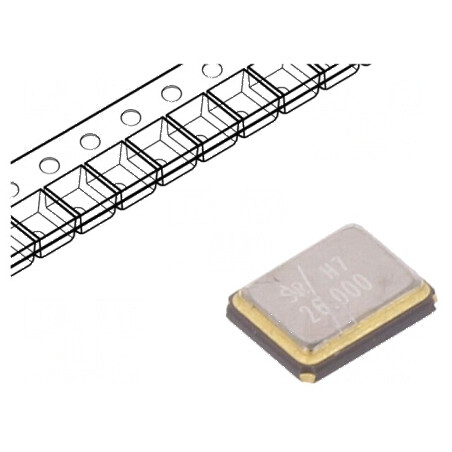 Rezonator cu cuarț 26MHz ±10ppm 9pF SMD 3,2x2,5x0,7mm | Electronic-mag.ro | Componente Electronice