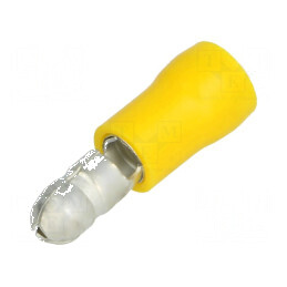 Terminal rotund tată Ø 5mm 4÷6mm² crimpat pe cablu izolat | Electronic-mag.ro | Componente Electronice