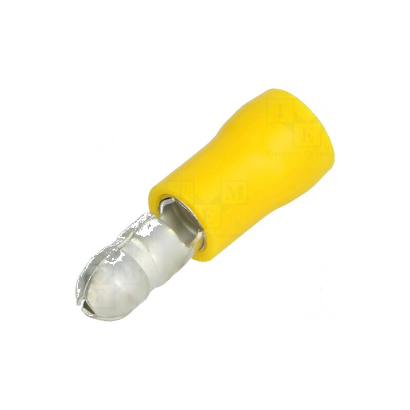 Terminal rotund tată Ø 5mm 4÷6mm² crimpat pe cablu izolat | Electronic-mag.ro | Componente Electronice