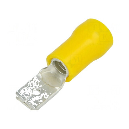 Terminal plat 6,3mm tată 4÷6mm2 crimpat pe cablu alamă | Electronic-mag.ro | Componente Electronice