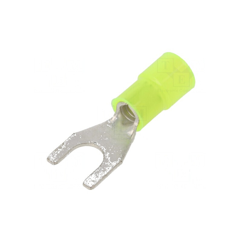 Vârf furcă M6 6,3mm 4÷6mm2 cablu cupru izolat | Electronic-mag.ro | Componente Electronice