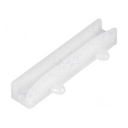 Ghidaj poliamidă naturală 40mm x 20mm cu fixare clichet 8mm | Electronic-mag.ro | Componente Electronice