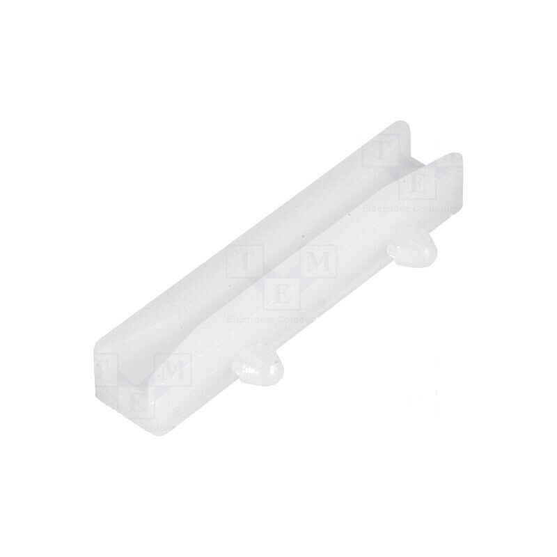 Ghidaj poliamidă naturală 40mm x 20mm cu fixare clichet 8mm | Electronic-mag.ro | Componente Electronice