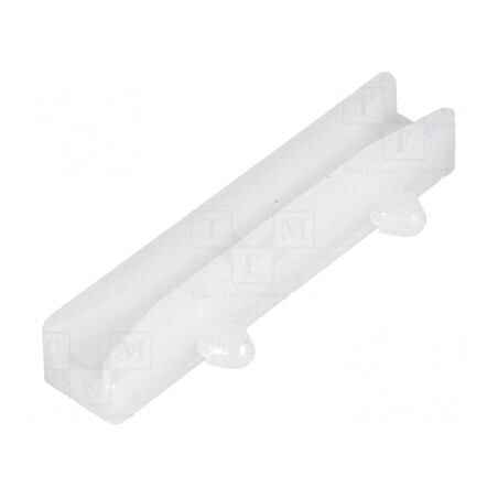 Ghidaj poliamidă naturală 40mm x 20mm cu fixare clichet 8mm | Electronic-mag.ro | Componente Electronice