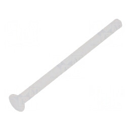 Şurub M3x42 îngropat crestat 1mm poliamidă naturală | Electronic-mag.ro | Componente Electronice