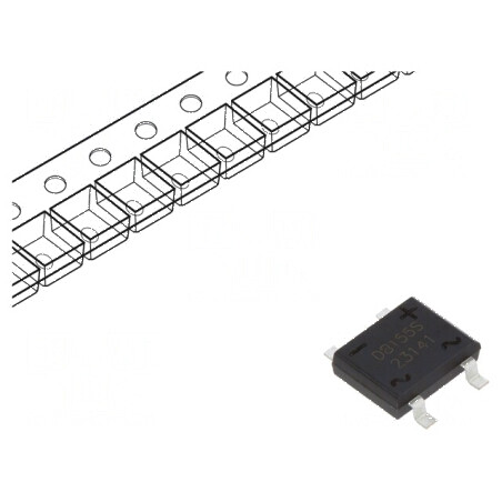 Punte redresoare monofazată Urmax 600V 1,5A 55A DBS | Electronic-mag.ro | Componente Electronice