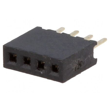 Conector şiruri pini soclu mamă 4 pini 1,27mm THT 1x4 | Electronic-mag.ro | Componente Electronice