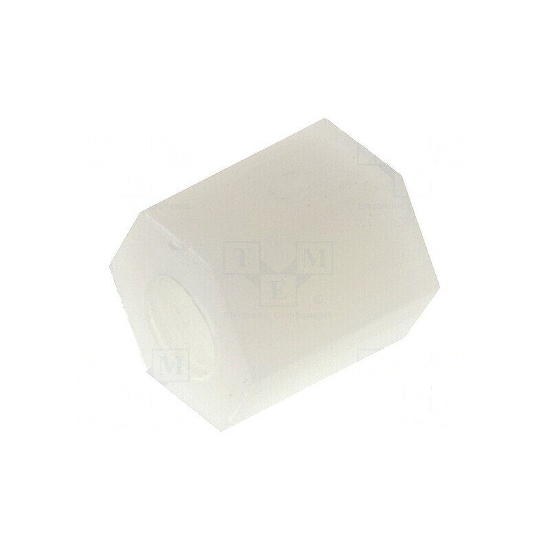Piuliță distanțieră filetată hexagonală M3 6mm din poliamidă | Electronic-mag.ro | Componente Electronice Piuliță distanțieră filetată hexagonală M3 6mm din poliamidă | Electronic-mag.ro | Componente Electronice