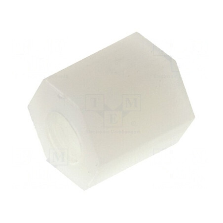 Piuliță distanțieră filetată hexagonală M3 6mm din poliamidă | Electronic-mag.ro | Componente Electronice