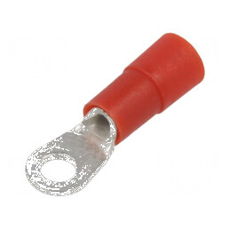 Vârf inelar M3 Ø 3,2mm izolată pentru cablu 0,5-1mm2 crimpat | Electronic-mag.ro | Componente Electronice