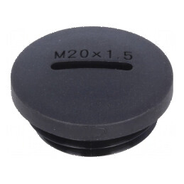 Capac de protecție M20 poliamidă neagră H: 10,5mm | Electronic-mag.ro | Componente Electronice