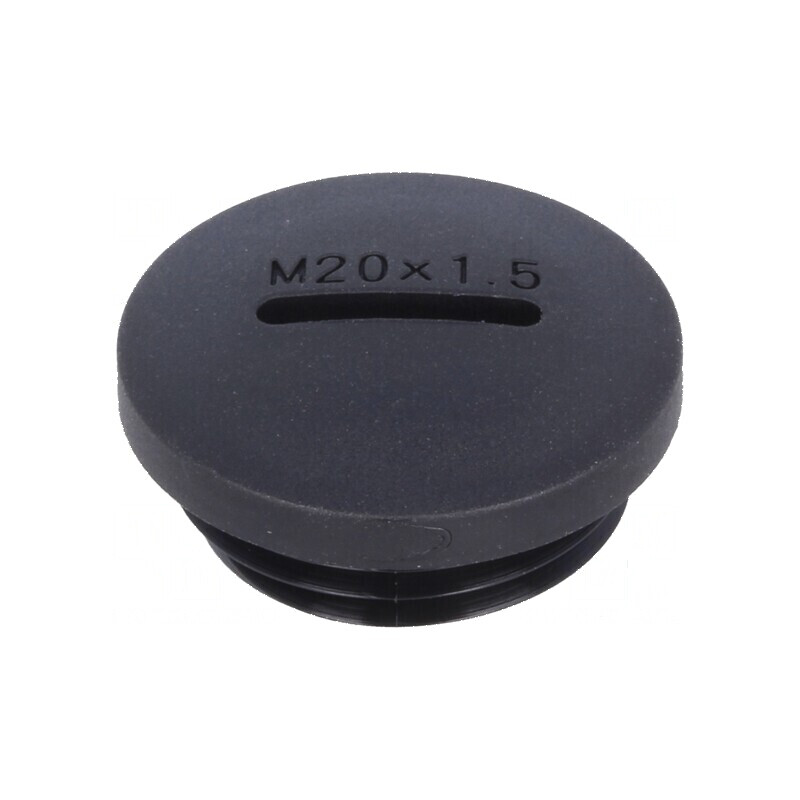 Capac de protecție M20 poliamidă neagră H: 10,5mm | Electronic-mag.ro | Componente Electronice