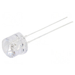 LED 8mm albastru 1000-1500mcd 100° convex | Electronic-mag.ro | Componente Electronice