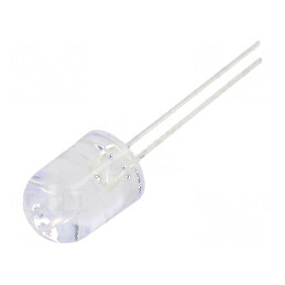 LED 10mm roșie 10000-12000mcd 30° convex | Electronic-mag.ro | Componente Electronice
