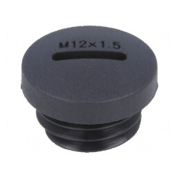 Capac de protecție M12 poliamidă neagră 10mm H 15mm Øext | Electronic-mag.ro | Componente Electronice