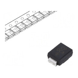 Diodă TVS 600W 42,1V 10,3A Bidirecțională SMB Rolle Bandă | Electronic-mag.ro | Componente Electronice