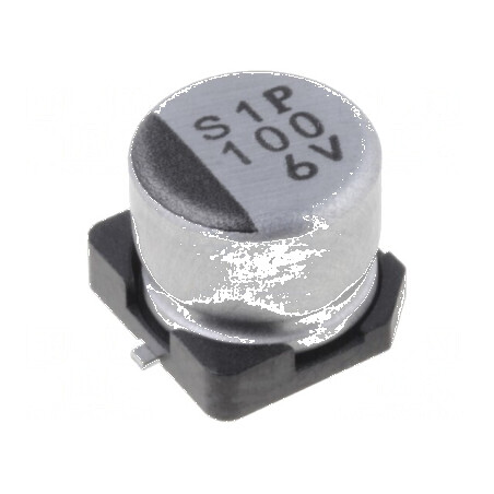 Condensator electrolitic SMD 100uF 6,3V 6,3x5,4mm ±20% | Electronic-mag.ro | Componente Electronice