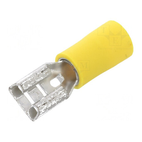 Terminal plat 6,3mm mamă 0,8mm pentru cablu 2,5÷6mm2 crimpat | Electronic-mag.ro | Componente Electronice