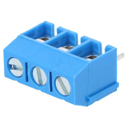 Regletă de conexiuni PCB 90° 5mm 3 piste 1,5mm² | Electronic-mag.ro | Componente Electronice