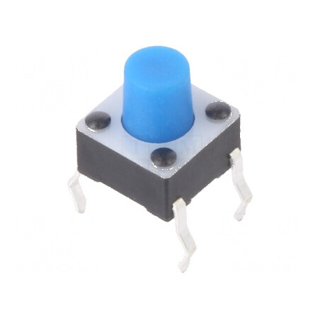 Microîntrerupător TACT SPST-NO 0,05A/24VDC THT | Electronic-mag.ro | Componente Electronice