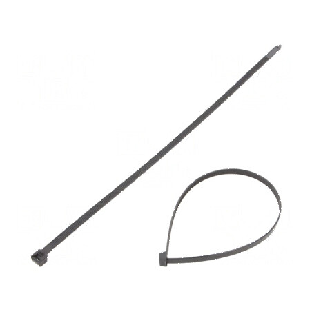 Colier de strângere poliamidă 370mm 7,6mm 550N negru | Electronic-mag.ro | Componente Electronice