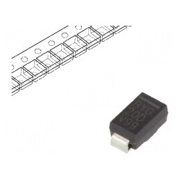 Diodă redresoare SMD 200V 1,5A 75ns DO214AC SMA Ufmax 1,4V | Electronic-mag.ro | Componente Electronice