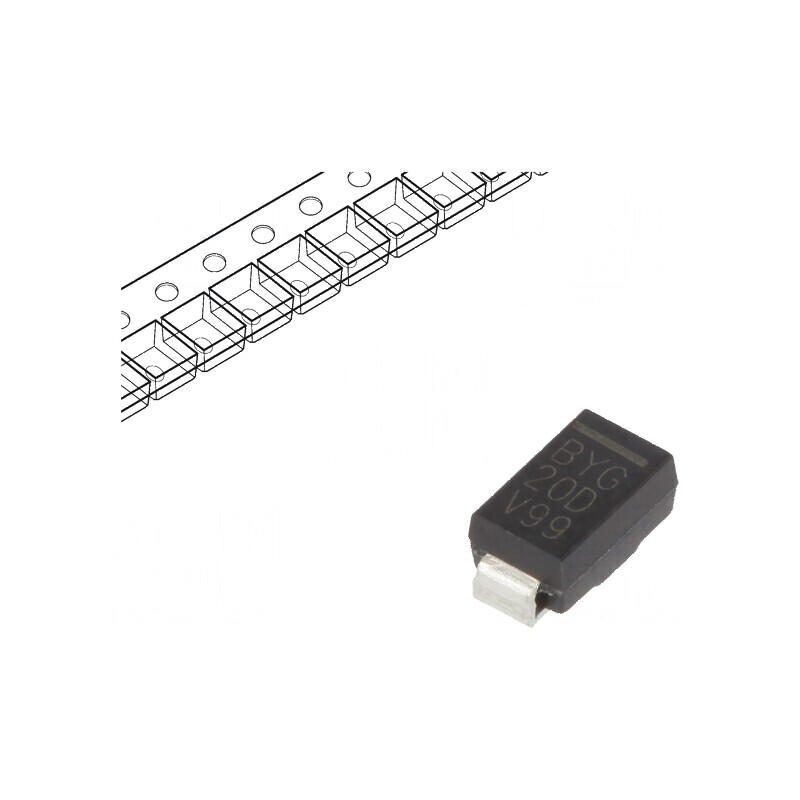 Diodă redresoare SMD 200V 1,5A 75ns DO214AC SMA Ufmax 1,4V | Electronic-mag.ro | Componente Electronice Diodă redresoare SMD 200V 1,5A 75ns DO214AC SMA Ufmax 1,4V | Electronic-mag.ro | Componente Electronice