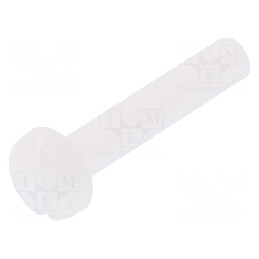 Şurub M3x16 cu cap rotund crestat din poliamidă | Electronic-mag.ro | Componente Electronice