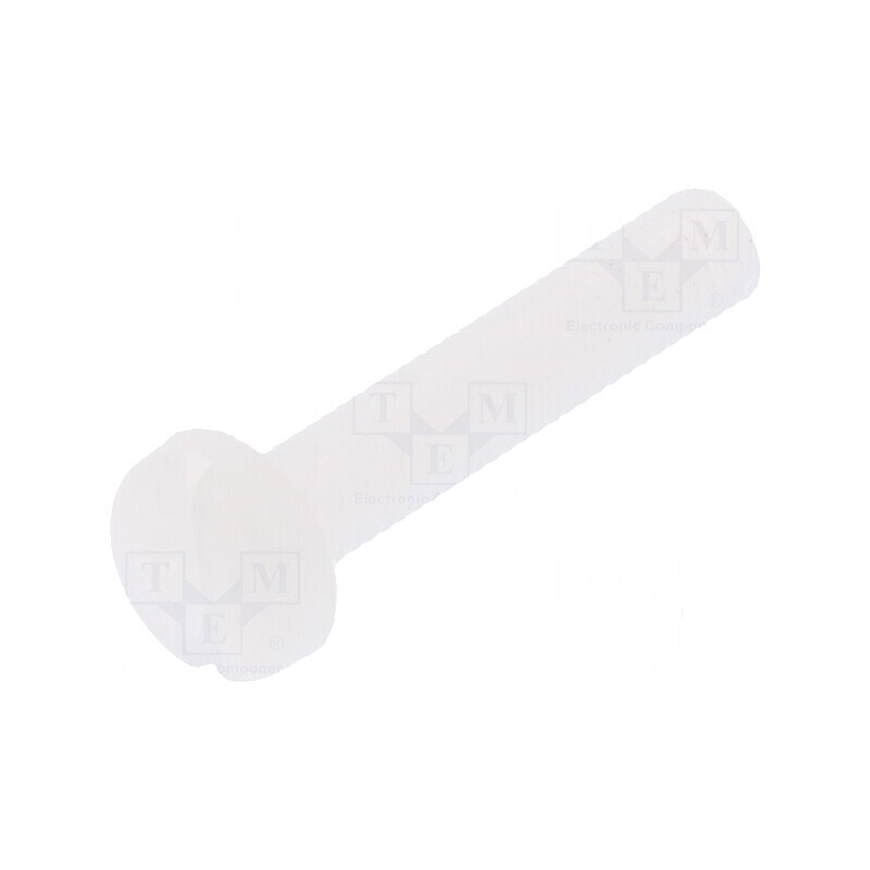 Şurub M3x16 cu cap rotund crestat din poliamidă | Electronic-mag.ro | Componente Electronice