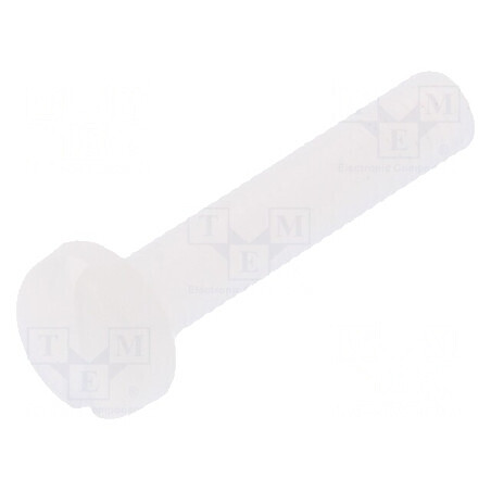 Şurub M3x16 cu cap rotund crestat din poliamidă | Electronic-mag.ro | Componente Electronice