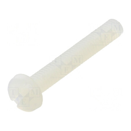 Şurub M3x20 cu cap rotund crestat din poliamidă | Electronic-mag.ro | Componente Electronice