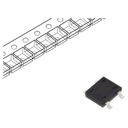 Punte redresoare monofazată Urmax 1kV 1,5A 55A DBS | Electronic-mag.ro | Componente Electronice