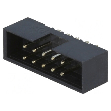 Conector IDC soclu tată 10 pini THT gold flash 2mm | Electronic-mag.ro | Componente Electronice