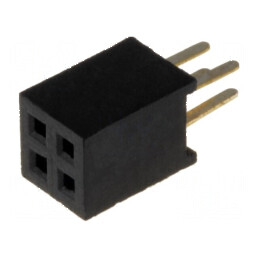 Conector şiruri pini soclu mamă 4 PIN 1,27mm THT 2x2 | Electronic-mag.ro | Componente Electronice