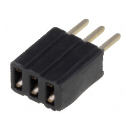 Conector şiruri pini soclu mamă 1x3 PIN 1,27mm THT | Electronic-mag.ro | Componente Electronice