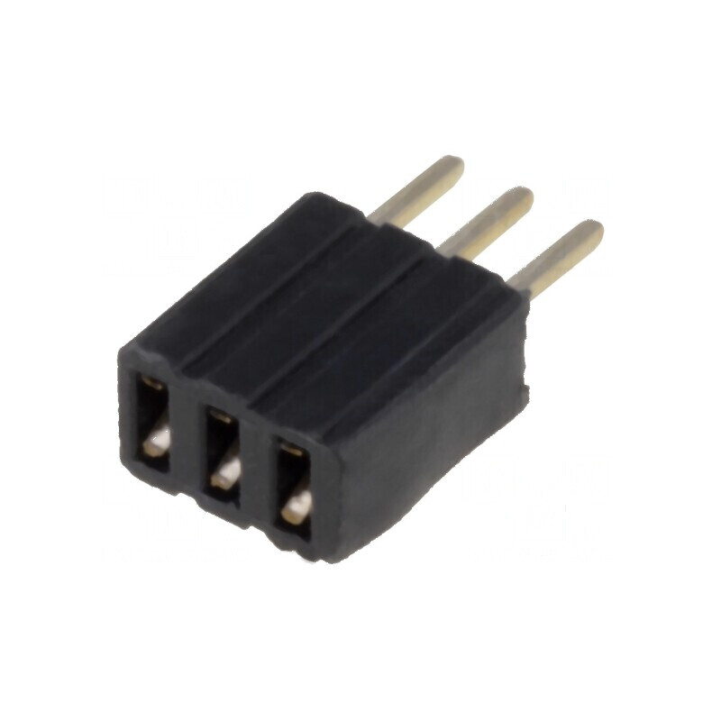 Conector şiruri pini soclu mamă 1x3 PIN 1,27mm THT | Electronic-mag.ro | Componente Electronice