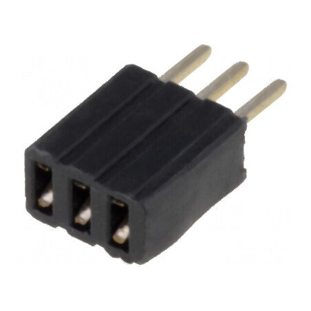 Conector şiruri pini soclu mamă 1x3 PIN 1,27mm THT | Electronic-mag.ro | Componente Electronice