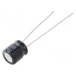 Condensator electrolitic THT 100uF 16V 6,3x7mm ±20% 1000h | Electronic-mag.ro | Componente Electronice