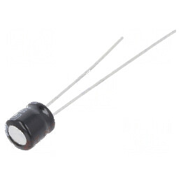 Condensator electrolitic THT 10uF 25VDC Ø5x5mm 2mm Raster | Electronic-mag.ro | Componente Electronice
