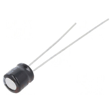 Condensator electrolitic THT 10uF 25VDC Ø5x5mm 2mm Raster | Electronic-mag.ro | Componente Electronice