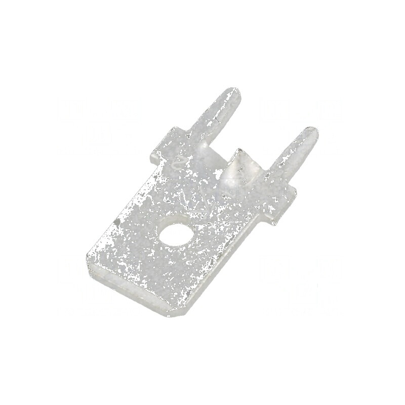 Terminal plat 6,4mm 0,8mm tată THT alamă cositorit drept | Electronic-mag.ro | Componente Electronice