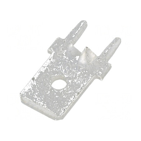 Terminal plat 6,4mm 0,8mm tată THT alamă cositorit drept | Electronic-mag.ro | Componente Electronice