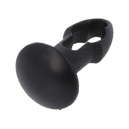 Diblu poliamidă 4mm x 6,4mm negru UL94V-2 | Electronic-mag.ro | Componente Electronice