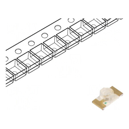 LED SMD 1206 roșie 400-550mcd 3,2x1,6x1,1mm 80° 20mA 75mW | Electronic-mag.ro | Componente Electronice